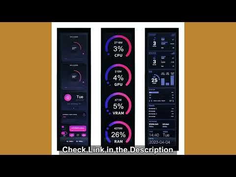 8.8" IPS USB Type-C Secondary Smart Monitor CPU GPU RAM Display