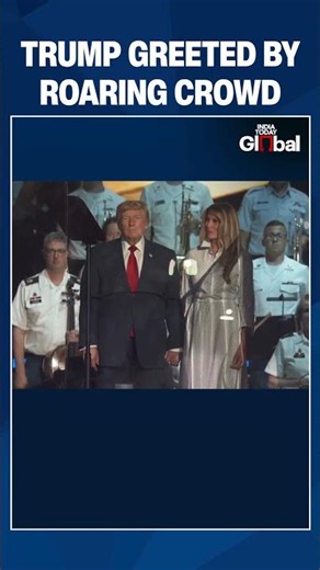 Trump Walks Onto National Mall Stage to Cheering Crowd Amid July 4th Festivities