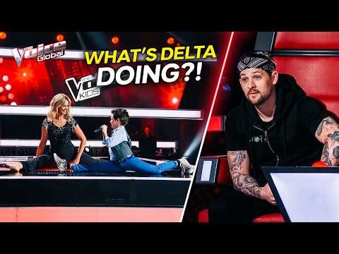 Delta Goodrem Jumped on the Stage to Do the SPLITS?! | The Voice