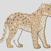 Cheetah Machine Embroidery Design, Leopard Digital Pattern File, Instant Download, (1 Design, 5 Sizes)