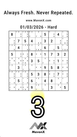 MavonX's Hard Sudoku: Hidden Pair #7