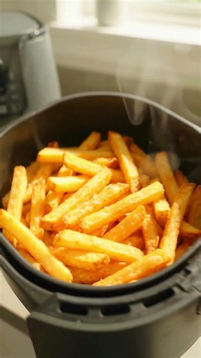 How To Make Perfectly Crispy French Fries With Zero Oil! 🍟 Ninja Air Fryer #shorts