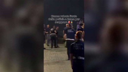 Hooligan drives municipal police car back and forth, risking to run over pedestrians