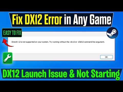 Fix DirectX 12 Not Supported Error in Games (100% Working) Easy Fix Windows 11/10