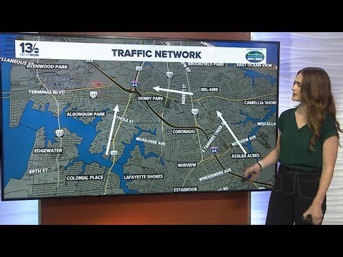 Traffic shift: VDOT encourages use free I-64 west lane in Norfolk