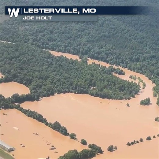 Aerial video shows widespread flood destruction in southern Missouri