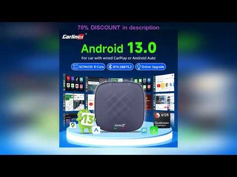 #Android 13 CarlinKit Android Auto Wireless CarPlay AI TV Box QCM6125 8-Core Split Screen 64G 128G