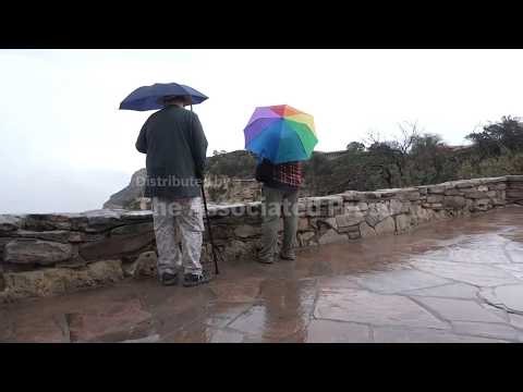 Scene at Grand Canyon Village following weekend's flash flood