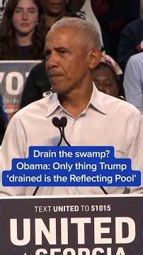 Drain the swamp? Obama: Only thing Trump 'drained is the Reflecting Pool'