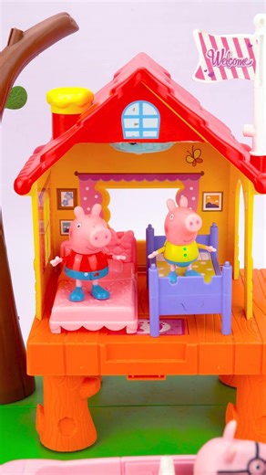 Satisfying ASMR Peppa Pig Treehouse And George's Fort Playset #asmr #satisfying #toys