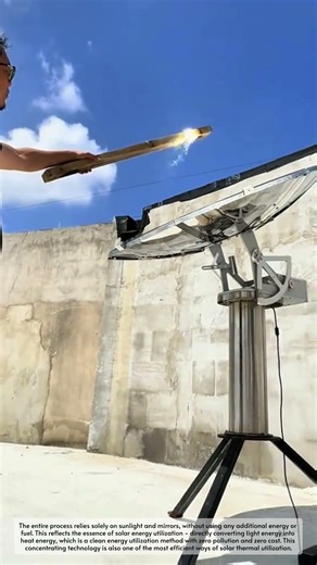The Power of Focused Sunlight Wood Ignites Instantly, Water Turns to Steam