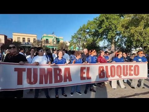 Cuban women protest against US sanctions and embargo