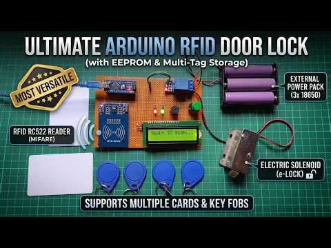 DIY Arduino RFID Door Lock with Master Card & EEPROM (Add/Remove Cards) Easily