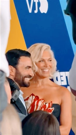 Hannah Waddingham, Brett Goldstein & Phil Dunster at Ted Lasso Season 4 Premiere. #hannahwaddingham