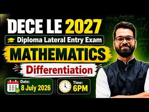 🚀DECE LE 2027 | Mathematics | Differential Calculus (Differentiation) | Complete Preparation #decele