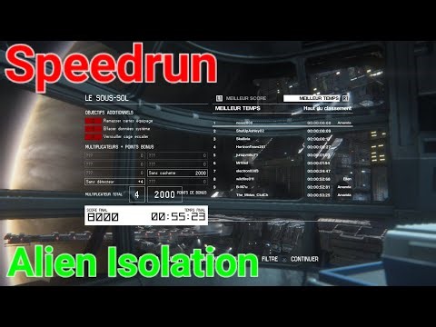 SPEEDRUN ALIEN ISOLATION Mode Survie "Le sous-sol" ( 0:55:23 ) [PS4]