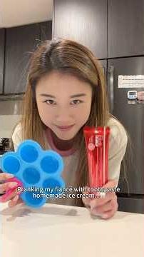Toothpaste ice cream prank🍨#shorts #couple #prank