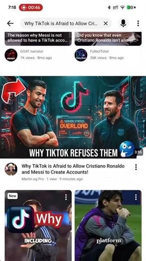 CR7 MESSI no create tiktok account what's is theories#messi #Cristiano_Ronaldo