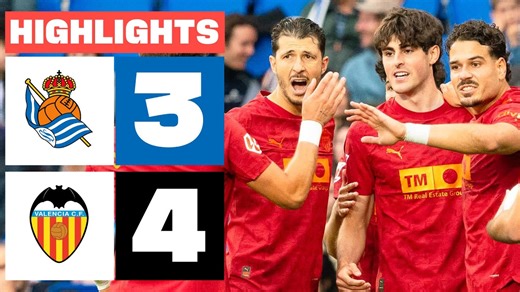 REAL SOCIEDAD 3 - 4 VALENCIA CF | RESUMEN LALIGA EA SPORTS