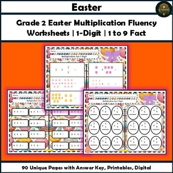 Grade 2 Easter Multiplication Math Fact Fluency Number Count Place Value