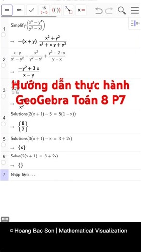 Hướng dẫn thực hành GeoGebra Toán 8 P7 #huongdan #thuchanh #geogebra #toan8 #p7