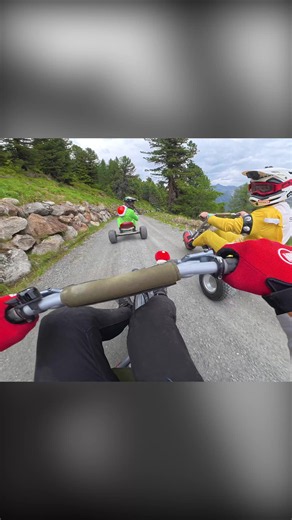 Mountain Kart Race in Sölden Part 2 😂 This is literally Real Life Mario Kart 😃 #fullspeed #pov #mariokart #mountaincart #gokart formula1