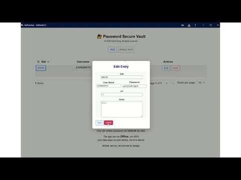 🔐 Password Secure Vault