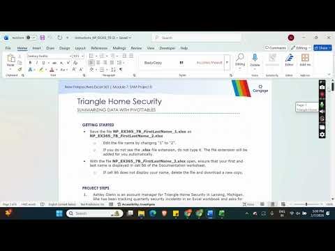 New Perspectives Excel 365 | Module 7: SAM Project B Triangle Home Security #newperspectives