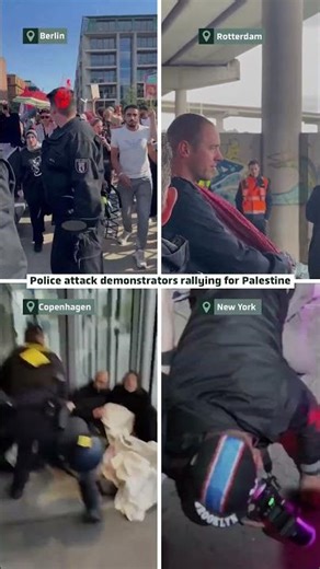 Police brutality against protesters in different cities