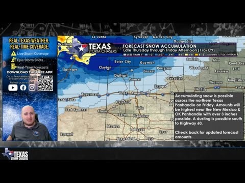 Storms Return to Texas: Severe Risk Friday, Panhandle Snow, Cold Front This Weekend