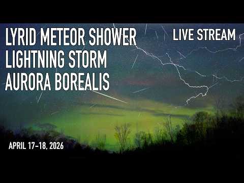 Lightning? Aurora? Meteor Shower? Live Cam - Batchawana Bay April 17-18, 2026