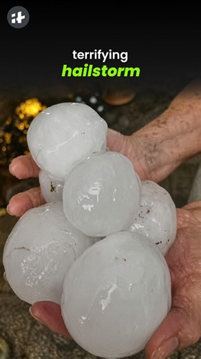 tennis ball sized hail pounds paraguay #shorts