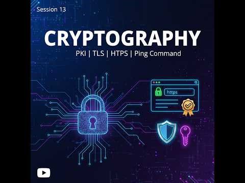 Session 13: Cryptography | PKI, SSL/TLS, HTTPS & Linux Ping Command | Cybersecurity