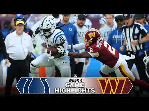 Indianapolis Colts vs. Washington Commanders Game Highlights | 2026 NFL Season Week 4