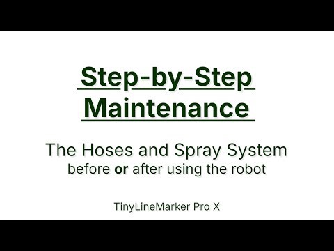Hoses and Spray System – Pro X TinyLineMarker Robot