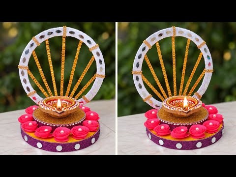 DIY Diya Stand Craft 🪔 | Beautiful Diwali Decoration Ideas for Home