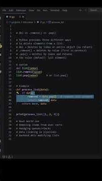 👉 del vs remove vs pop in Python 🤯 Which One Should You Use? Python Trick 🚨#hitcodear #coding