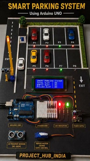 Smart Parking system Using Arduino Uno #stemeducation #viral #robotics #public #school