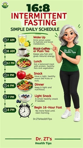 16:8 Intermittent Fasting Schedule for Beginners | Dr. ZT's Health Tips