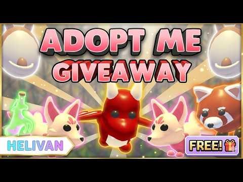🔴LIVE ADOPT ME GIVING FREE MEGA & NEON LEGENDARY PETS! (1K SUBS!) #roblox #adoptme #giveawaypets