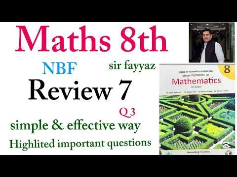 Maths class 8th | Review exercise 7 | rev ex 7 | Q 3 | unit 7 | Linear equation and inequalities