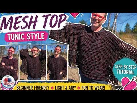 Part 4: Sleeve Attaching for Crochet Mesh Top