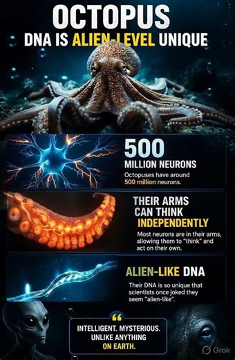 Octopus DNA Is ALIEN? 😳 500 Million Neurons Mystery Explained!