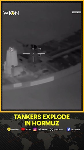 Two Oil Tankers Explode After Hitting Mines in Hormuz | WION Shorts
