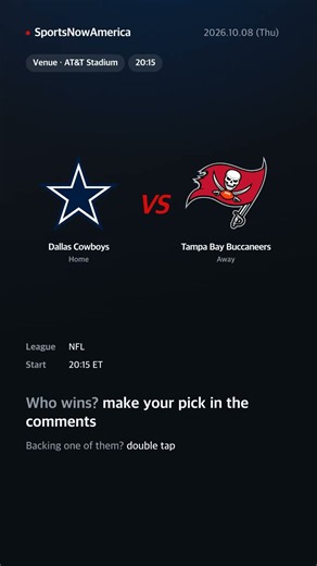 Dallas Cowboys vs Tampa Bay Buccaneers | NFL — today's games 10/8 #Shorts