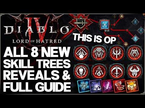 Diablo 4 - ALL 8 Classes New S13 Skill Trees Reveal - New Best Class Skills Guide - Lord of Hatred!