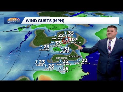 Video: Gusty winds on cold day