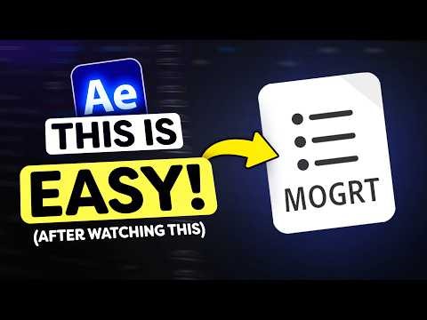 Create PREMIUM MOGRTS In After Effects (EASY MODE)