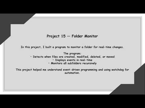 Folder Monitor | Python File Automation (Project 15)