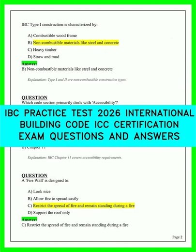 IBC Practice Test 2026: International Building Code ICC Certification Exam Questions And Answers-1